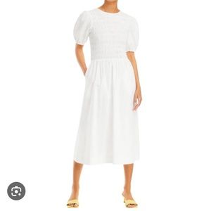 Lucy Paris White Midi Dress